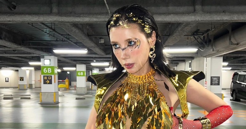 仲里依紗、網タイツ×レオタード風で“尻振り”ダンス「強烈」「セクシー