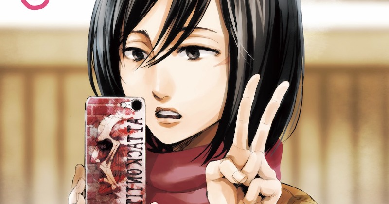 進撃の巨人』ミカサがピース！ 個性的な私服？や戦闘服など画集の収録