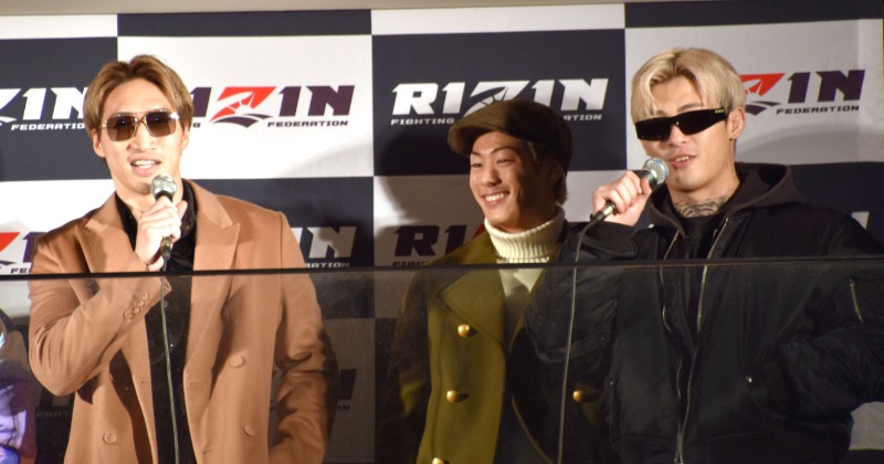 【RIZIN】平本蓮・安保瑠輝也・篠塚辰樹・平本丈・三浦孝太が新橋