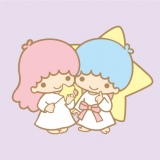 匿名発送　SANRIO　サンリオ　リトルツインスターズ　きき&らら雛　キキララ キキララって改名した！？」48年経っても名前はどっち？ “月と同じ
