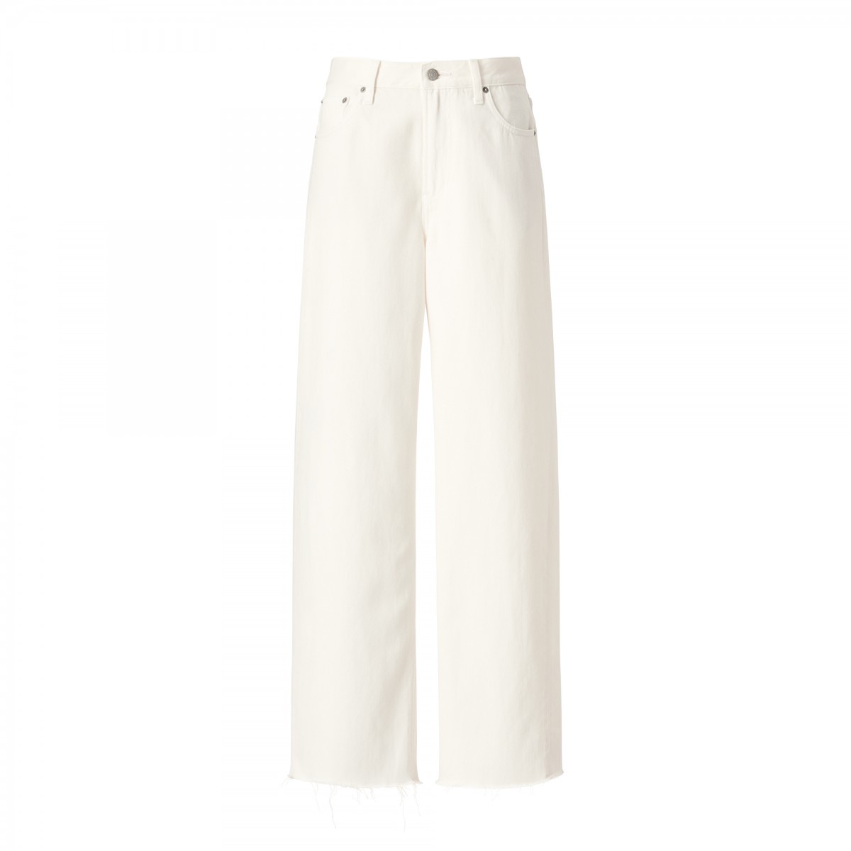 新品 UNIQLO C ワイドストレートジーンズ(OFF WHITE 23)白 - パンツ