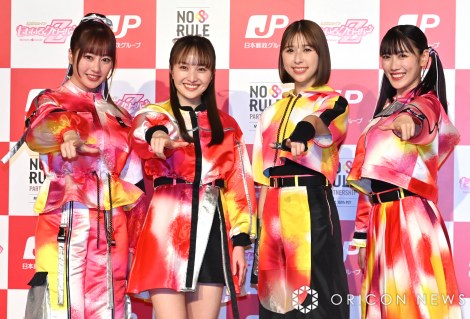『カラダうごかせ！ニッポン！』プロジェクト発足記者発表会に出席したももいろクローバーZ（左から）佐々木彩夏、百田夏菜子、玉井詩織、高城れに （C）ORICON NewS inc. 