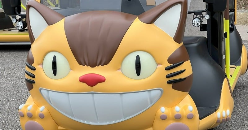 となりのトトロ』に登場するキャラクターをイメージした「APM ネコバス