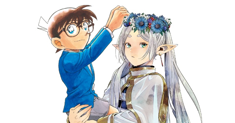 名探偵コナン×葬送のフリーレン コラボイラスト複製原画　A4 葬送のフリーレン×コナンのコラボイラストに大反響「神」「身長
