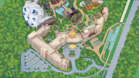 「東京ディズニーシー・ファンタジースプリングスホテル」全体俯瞰イラスト　（C）Disney 