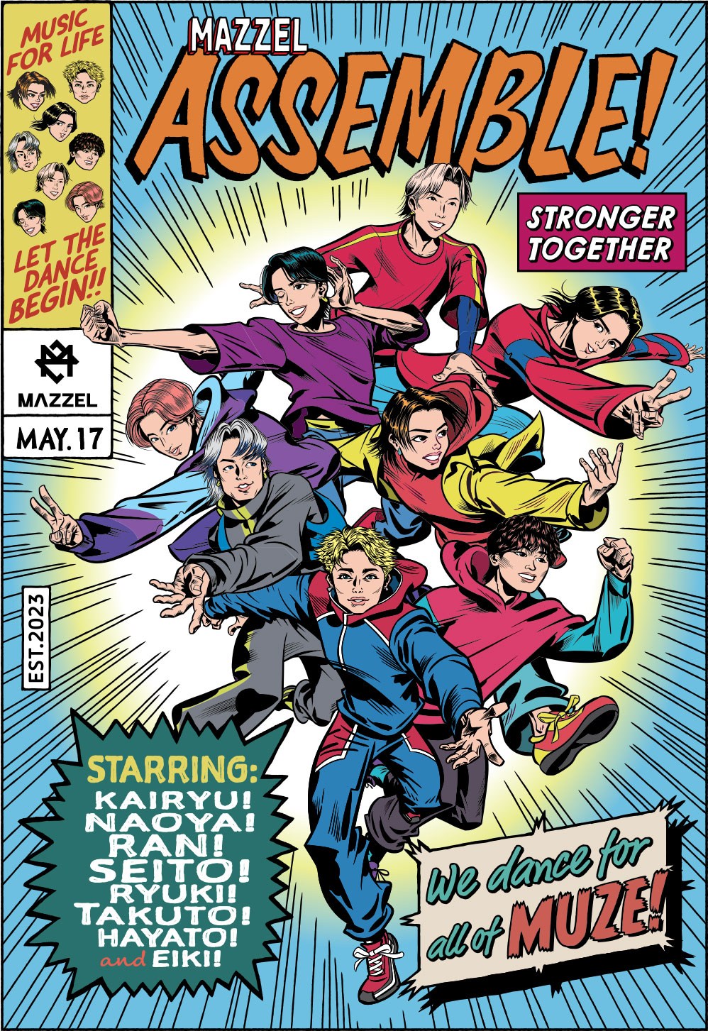 MAZZEL、マーベル・コミック風アートお披露目 「ロキ」俳優と対面し大