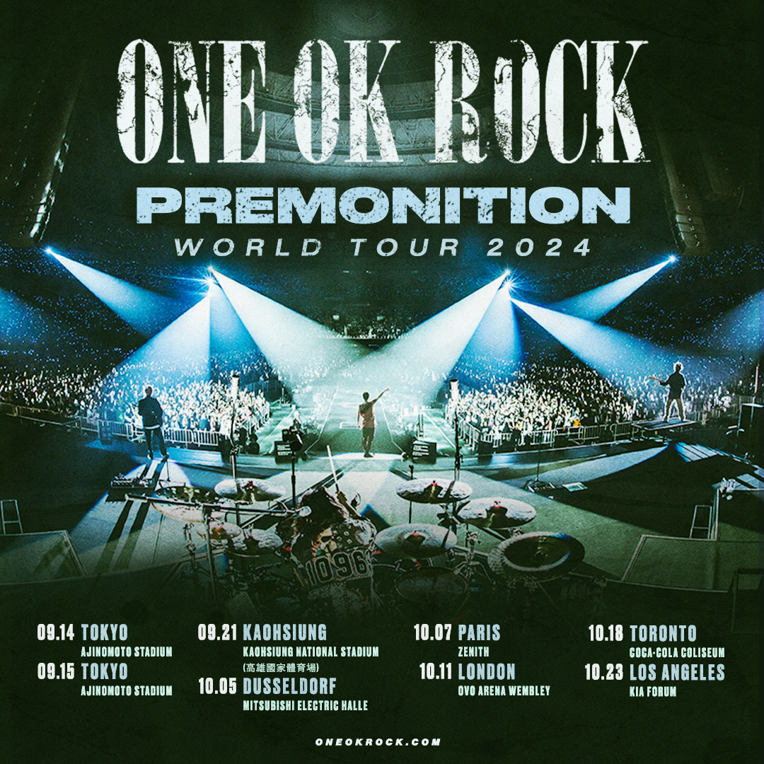 ONE OK ROCK PREMONITIONツアー2024ポスター サイン入り ONE OK ROCK PREMONITIONツアー2024ポスター サイン入り