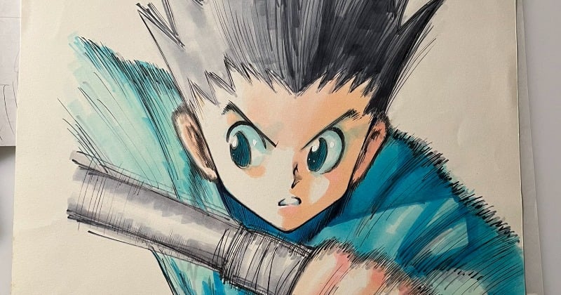 冨樫義博『H×H』ゴンのカラーイラスト公開 釣り竿持つ姿に「躍動 冨樫義博『H×H』ゴンのカラーイラスト公開 釣り竿持つ姿に「躍動