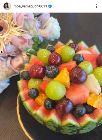 �R�������u����ɋA�����炱�ǂ��̍��a�����ɕꂪ�悭����Ă��ꂽ�X�C�J�̃t���[�c�|���`���Ɩ��ō���Ă���Ăāv�i�ʐ^�̓C���X�^�O���� ��moe_yamaguchi0611 ���j 