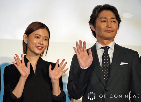 映画『朽ちないサクラ』の公開記念舞台あいさつに登壇した（左から）杉咲花、安田顕 （C）ORICON NewS inc. 