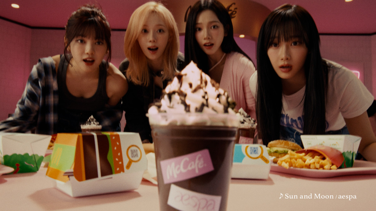 aespa、マックカフェTVCM出演 年間通してコラボ動画公開も「今後