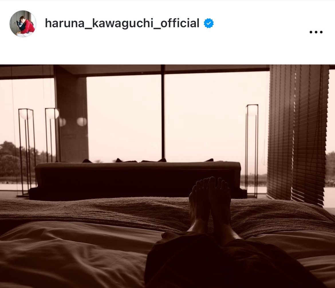 t  (ʐ^̓CX^O @haruna_kawaguchi_official ) 