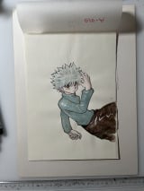 HUNTER×HUNTER クロロ A4サイズ墨絵【原画】 HUNTER × HUNTER クロロ 複製原画 1枚 - メルカリ