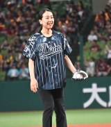 「西武ライオンズ対東北楽天ゴールデンイーグルス戦」始球式に登場した浅田真央（C）ORICON NewS inc. 
