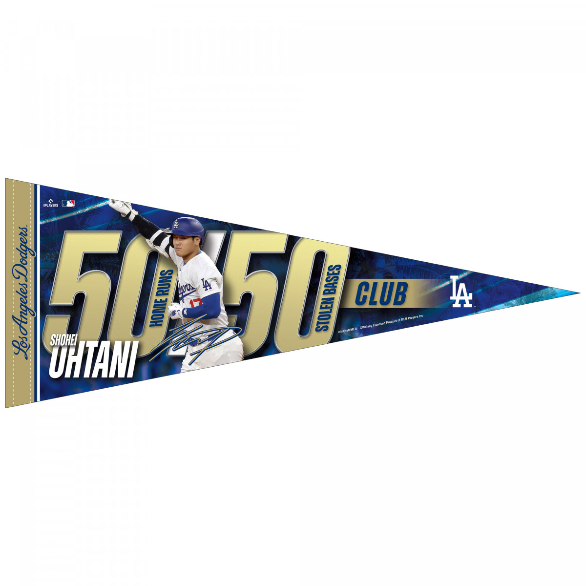 大谷翔平「50-50」記念グッズ14種が発売開始 Tシャツやフラッグ