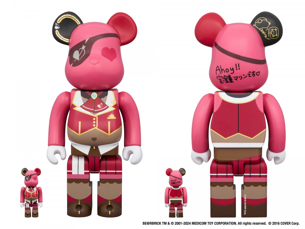 ホロライブ「星街すいせい」「宝鐘マリン」デザインのBE@RBRICK