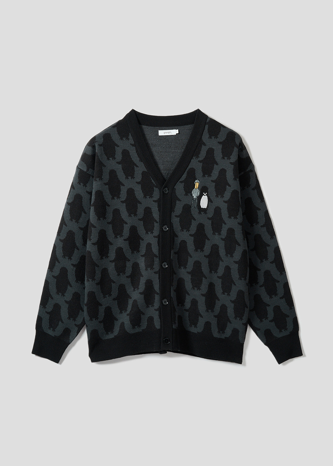 さかざきちはる ペンギンとハシビロコウ｜ウォッシャブルジャカードカーディガンL 画像・写真 | JR東日本「Suicaのペンギン」生みの親・さか
