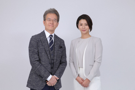 11月16日放送『新プロジェクトX〜挑戦者たち〜』に出演する有馬嘉男、森花子アナウンサー（C）NHK 