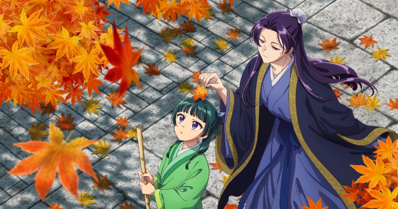 薬屋のひとりごと』新ビジュアル解禁 猫猫の頭に乗った紅葉を取る壬氏