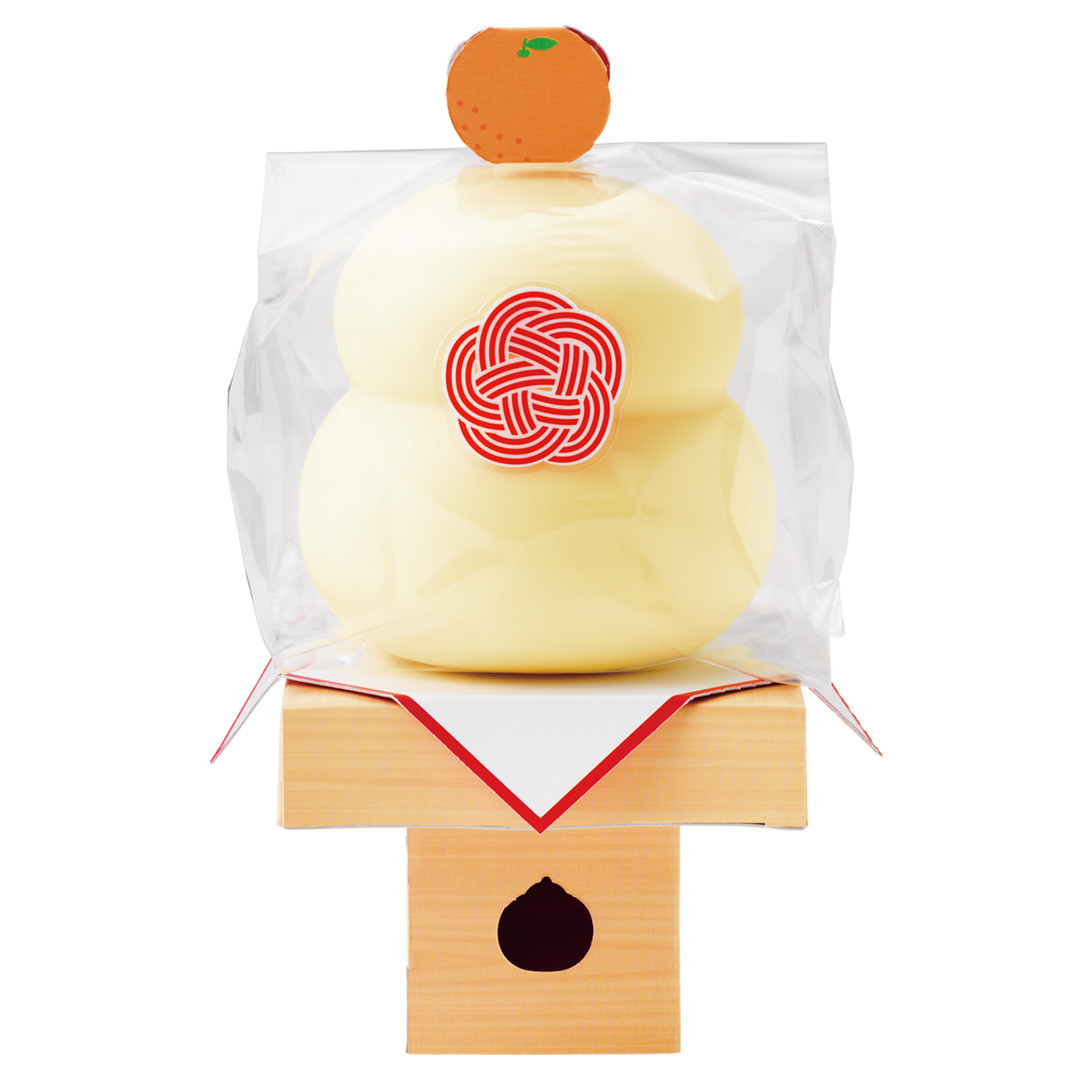 割ると中から紅白チョコが出現 ロイズ、新年の風物詩“鏡餅”をチョコで