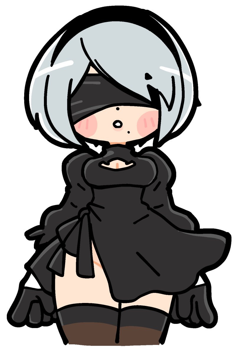 画像・写真 | 『NieR:Automata』2Bの絶対領域が丸見え 有名漫画家