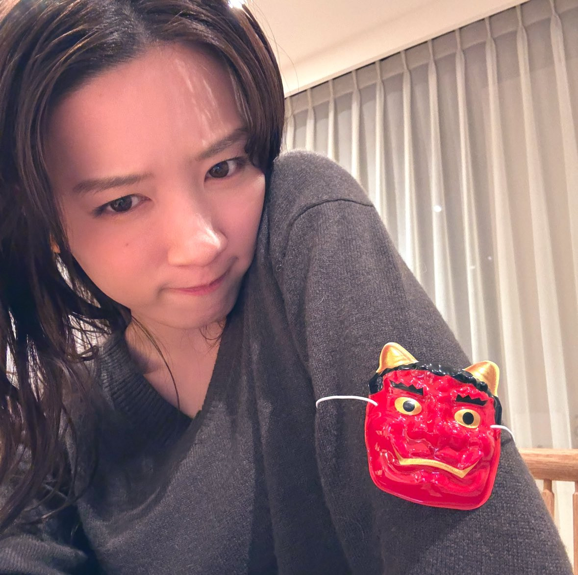 永野芽郁　顔 鬼の顔？ 永野芽郁、“ハッピー節分”ショットに「何その表情可愛すぎるけど!?」「どう考えても優勝」 | ORICON NEWS