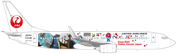 なけけ商品　JAL ガンダム JA342J JAL 737-800 ガンダム EXPO JA342J ph 1:400 - メルカリ