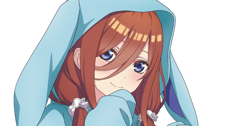 五等分の花嫁』三玖、萌え袖イラスト ボディライン強調のワンピース姿