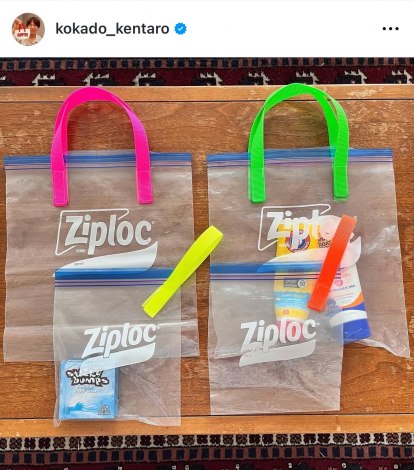 コカドケンタロウ「予想外に色んな人が『Ziplocバッグ欲しい』って言ってくれるので作りました」（写真はインスタグラム＠kokado_kentaroより） 