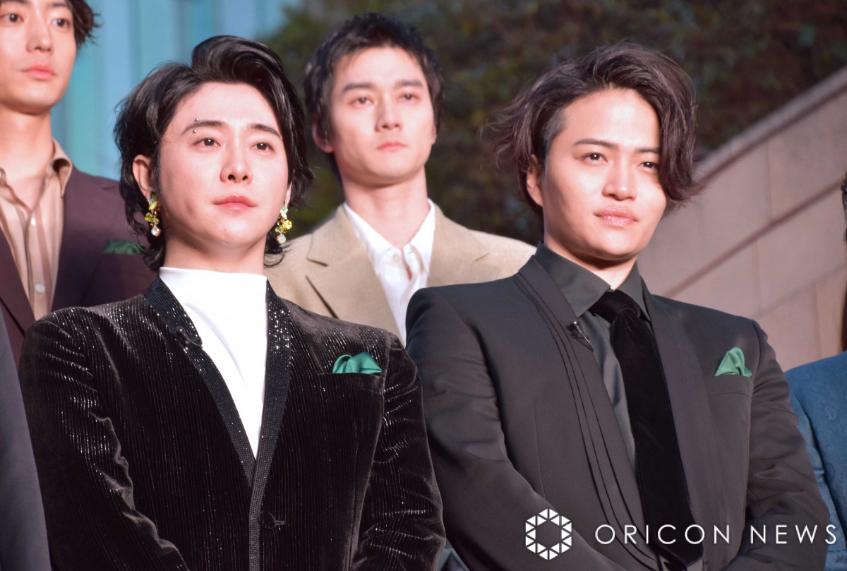 『＃真相をお話しします』レッドカーペットイベントに出席した（左から）大森元貴、菊池風磨（C）ORICON NewS inc. 