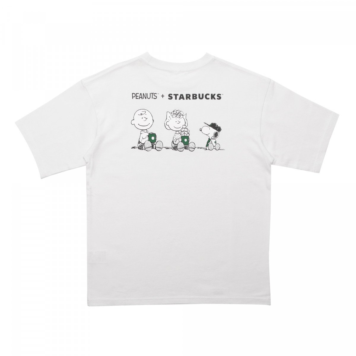 スターバックス PEANUTS スヌーピー Tシャツ ブラック LーXL