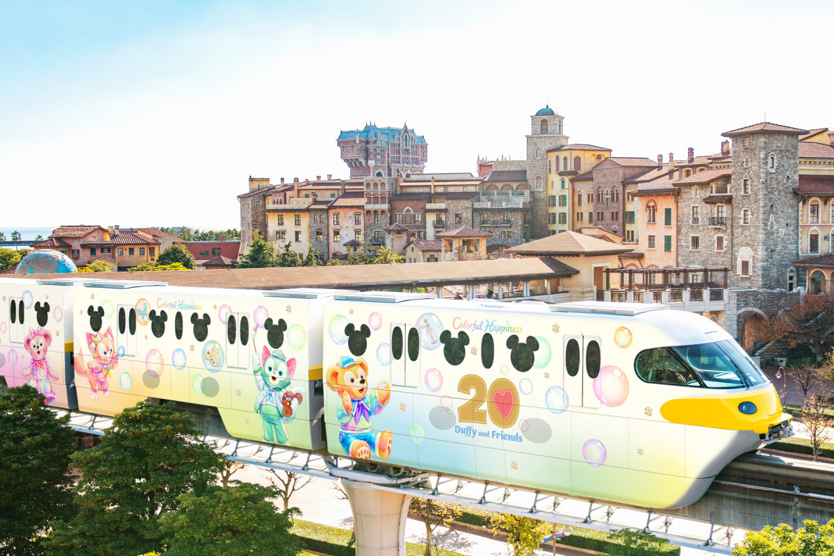 ダッフィー＆フレンズの“ふわふわ”モノレールが登場 座席がぬいぐるみ