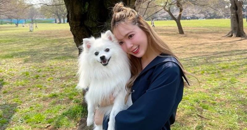 藤田ニコル、春のミニ丈“私服コーデ”に反響 愛犬・ユキちゃんとお散歩「妖精のようだね」「眼福」