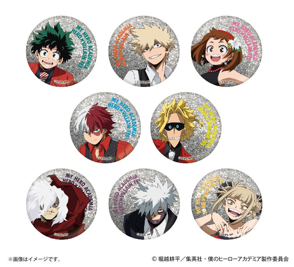 ヒロアカ 荼毘 缶バッジ ヒロヴィラフェス ヒーロー×ヴィランフェス 僕のヒーローアカデミア ヒロヴィラフェス グリッター缶バッジ