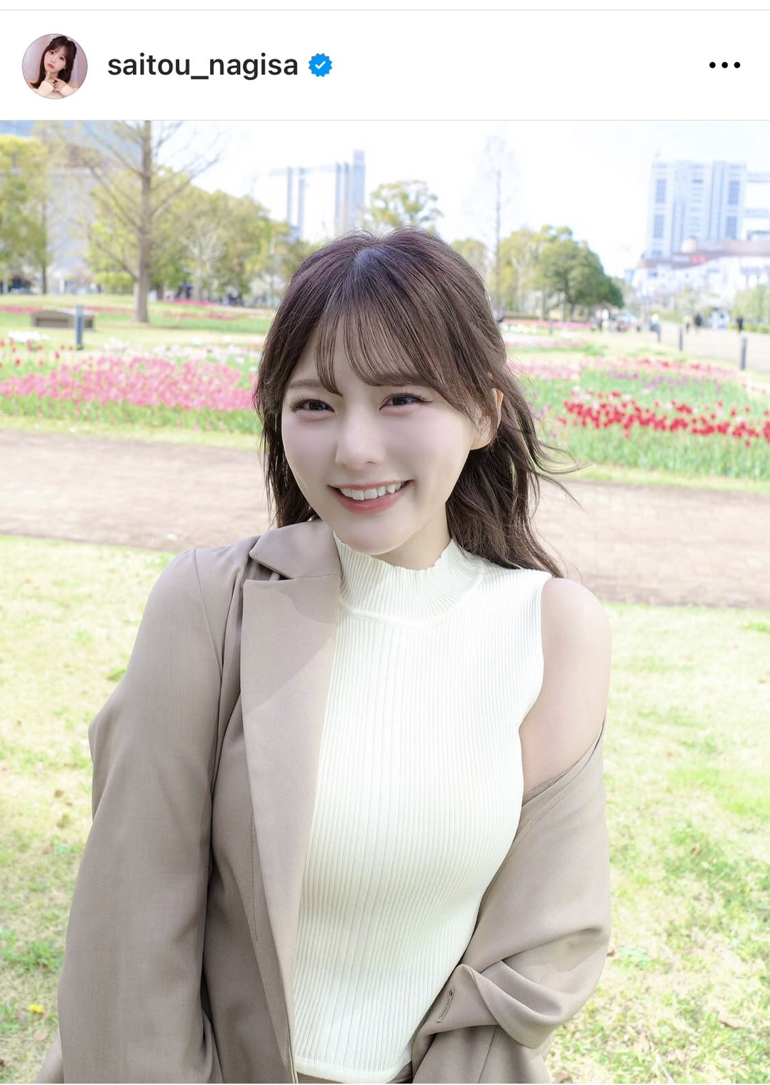 画像・写真 | 齊藤なぎさ、ノースリーブニットの肩出しショット「透明