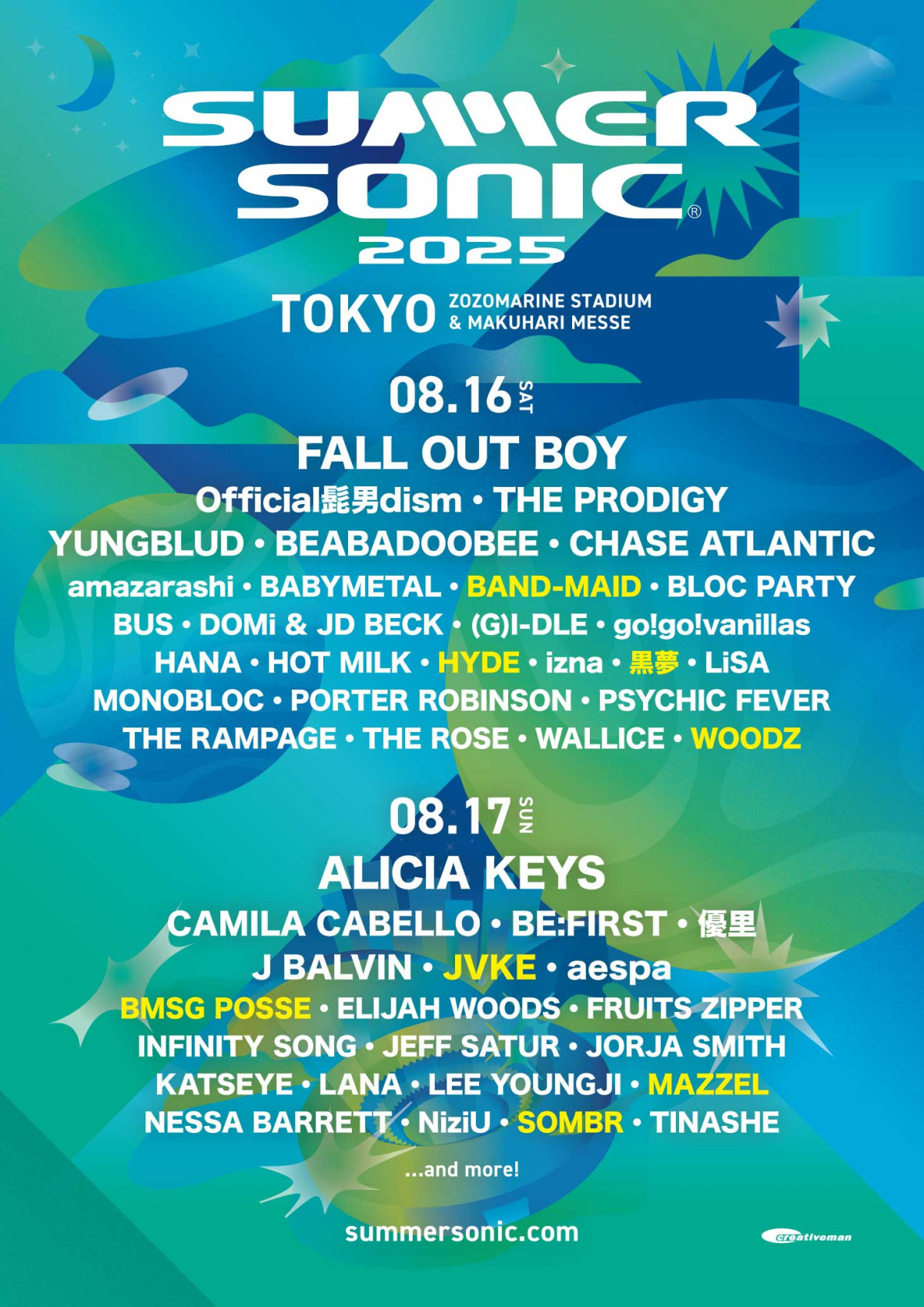 wSUMMER SONIC 2025x6eAA[eBXg() 