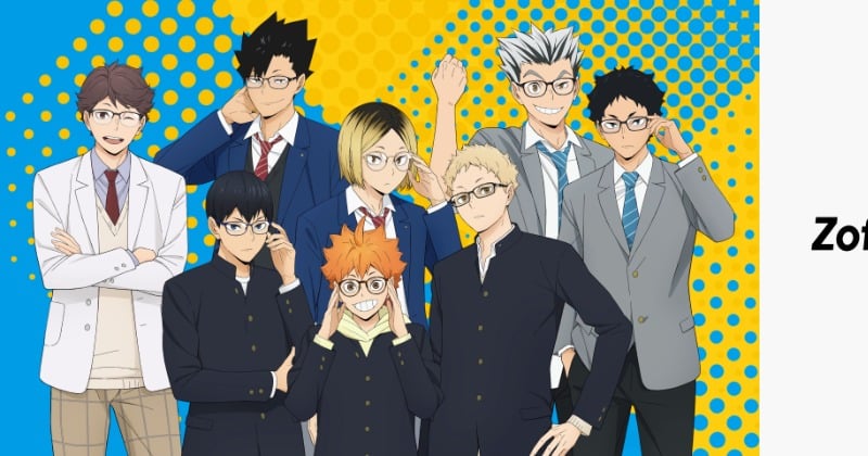ハイキュー!!】メガネ姿8人の新ビジュアル解禁 「Zoff（ゾフ）」と