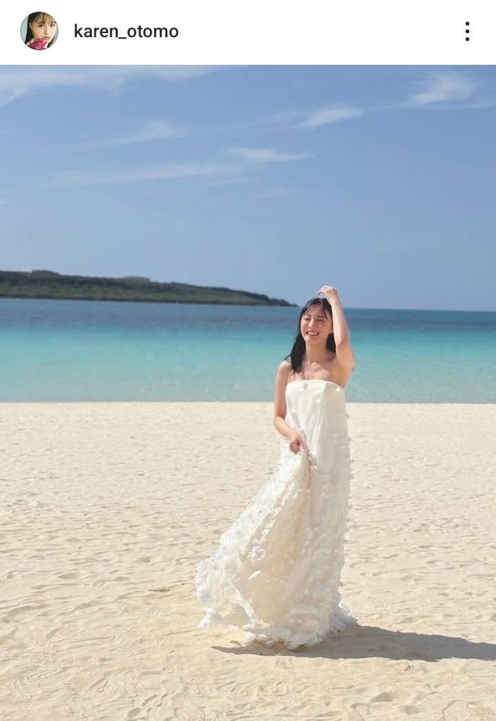 【世界に一枚】Champion 恋にはあまえが必要です ウエディングドレス 満留 大友花恋、純白ウエディングドレス姿のオフショットに反響「ワオ!!綺麗