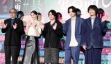映画『#真相をお話しします』大ヒット御礼舞台あいさつに登壇した（左から）豊島圭介監督、中条あやみ、大森元貴、菊池風磨、岡山天音 （C）ORICON NewS inc. 