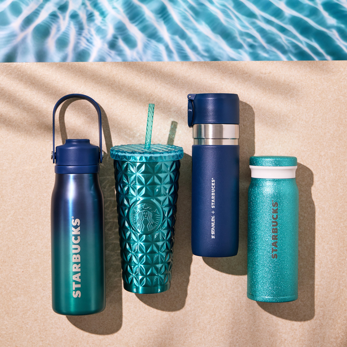 スターバックス　タンブラー　2点セット スタバ新作グッズ】夏を彩るタンブラーやマグが登場、ターコイズ