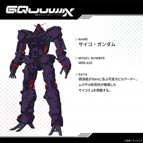 『機動戦士Gundam GQuuuuuuX』設定画（C）創通・サンライズ 