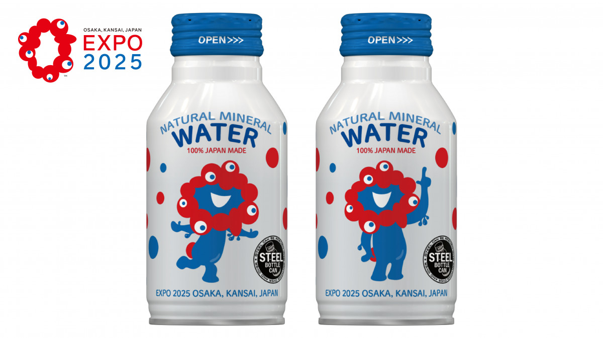 万博、非売品の「ミャクミャク飲料」限定配布…9万本・2絵柄 暑さ対策