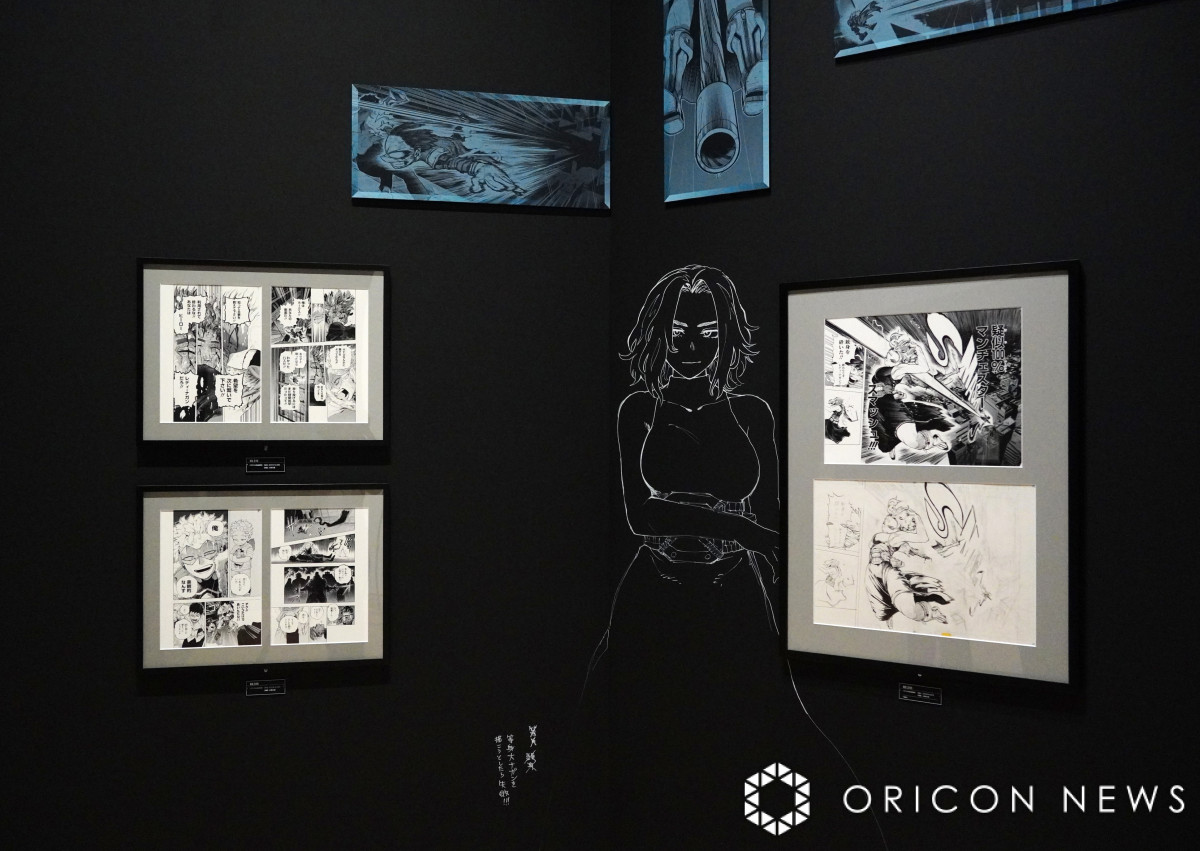 ヒロアカ』原画展、ヒーローVSヴィランの死闘を体感 展覧会描き
