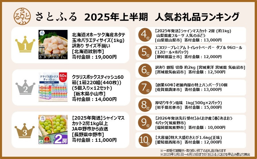 2025�N�㔼���ӂ邳�Ɣ[�Ől�C����i�����L���O