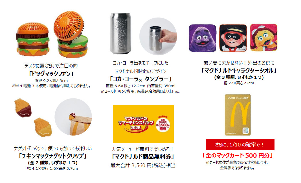 新品】マクドナルド福袋2025年 グッズ4種 商品券なし - その他