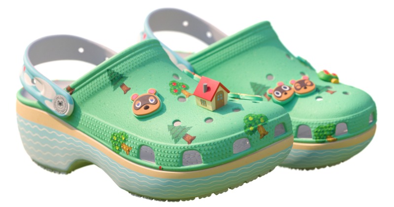 クロックス　どうぶつの森 クロックス、『どうぶつの森』と初コラボ “無人島”デザイン、大人
