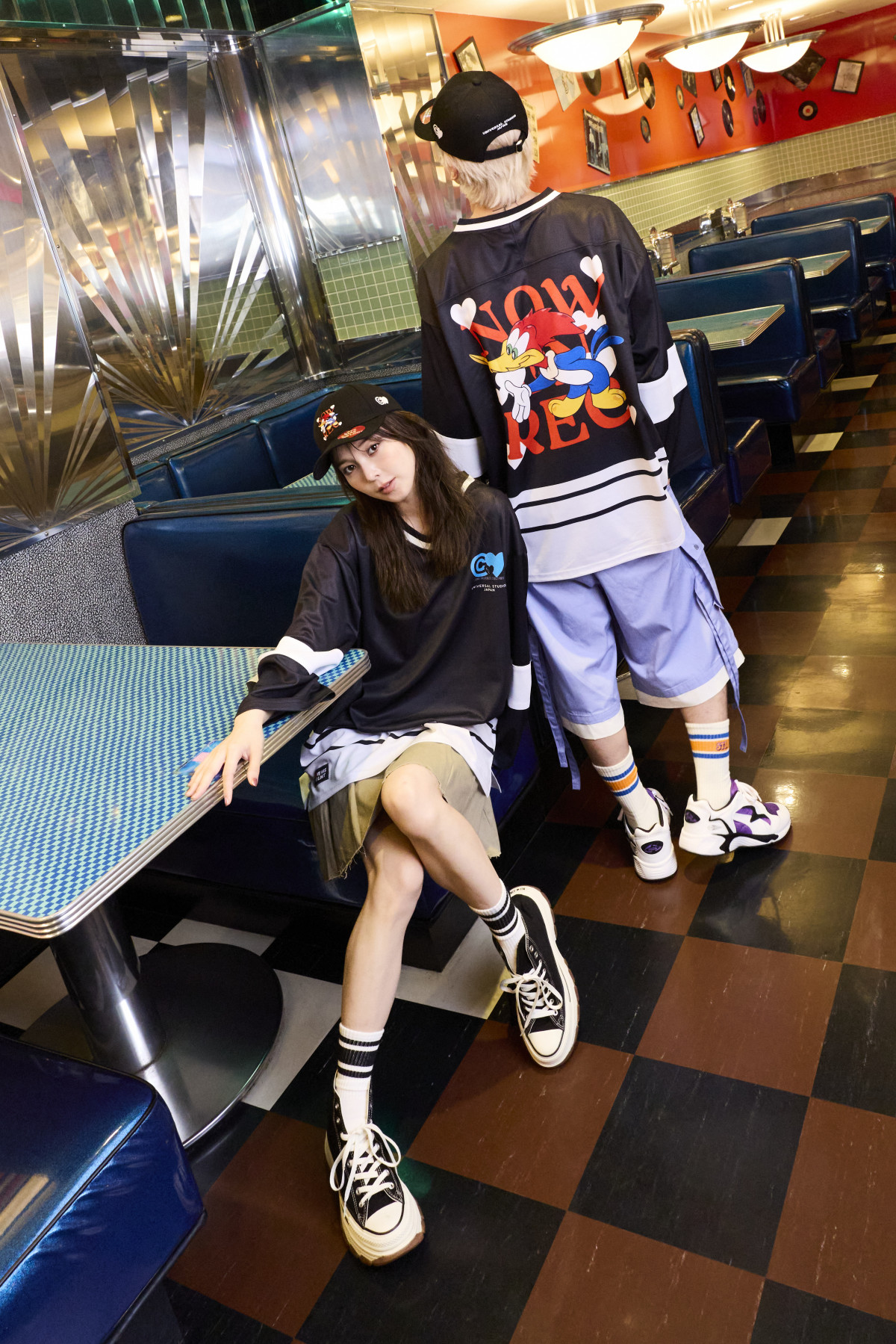 USJ ウッディウッドペッカー　メッシュ　シャツ　フリーサイズ USJ ウッディウッドペッカー メッシュ シャツ フリーサイズ