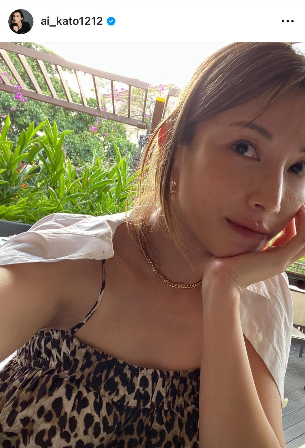 画像・写真 | 42歳・加藤あい、“胸元ざっくり”ヒョウ柄ワンピの夏