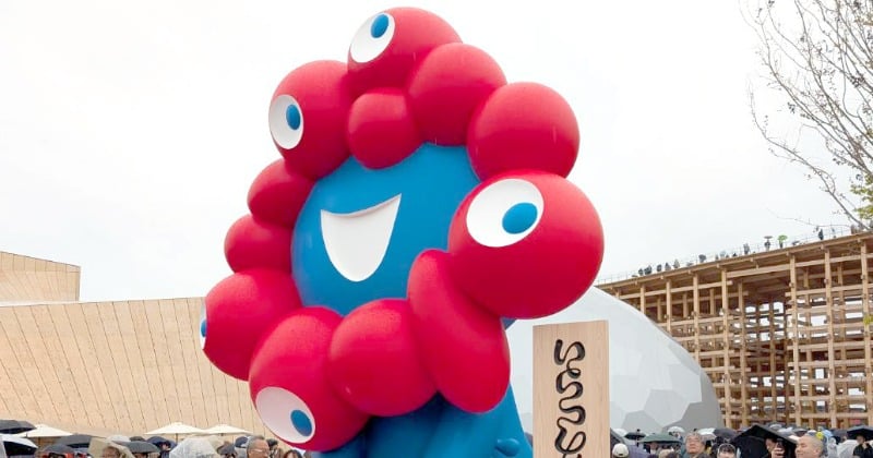 万博ミャクミャクの「閉幕に向けた限定デザイン」登場 公式発表に「あ