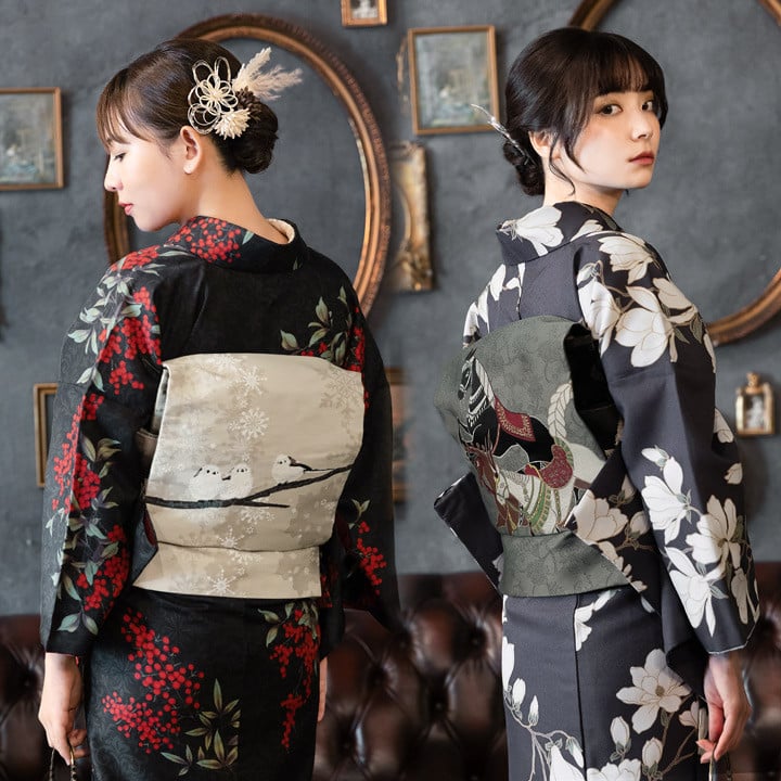 シマエナガの京袋帯がKIMONOMACHI「きもの福袋」に登場、“裏面まで主役